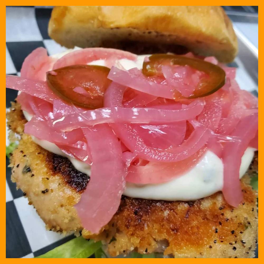 Salmon Burger Bay Bays Burgers